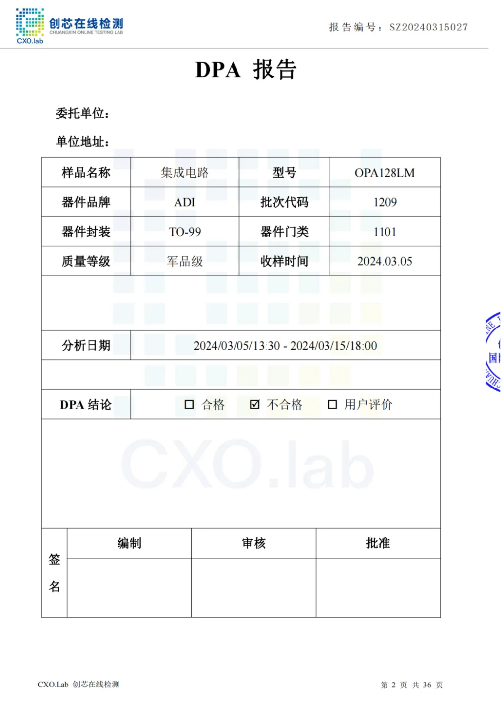 开云全站体育
 | 3月元器件异常物料检测拦截报告